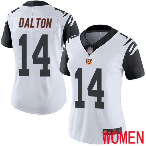 Cincinnati Bengals Limited White Women Andy Dalton Jersey NFL Footballl 14 Rush Vapor Untouchable